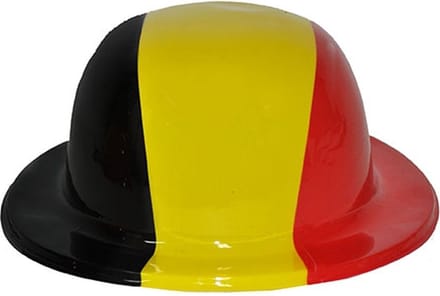 Supporters bolhoed - vlag Belgie - plastic - landen vlag feestartikelen