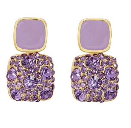 Oorbellen-Lila-Goudkleurig-Paars-Charme Bijoux