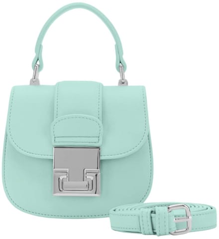 SEIDENFELT MANUFAKTUR Handtas Schoudertas Evje Mini Handbag Aqua Green Mintgroen