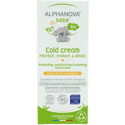 Alphanova COLD CREAM CERTIFIED ORGANIC - DRY & AGREED HUID | ALPHANOVA BÉBÉ 50 Huidcrème