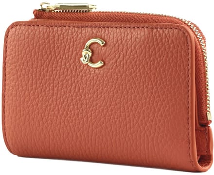 COCCINELLE Leren portemonnee C-Me Wallet Pink Clay koraalrood