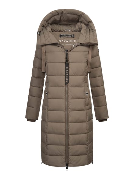 Navahoo Mondmädchen dames wintermantel met capuchon en fleecevoering