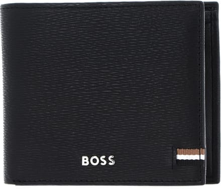 HUGO BOSS Leren Portemonnee Iconic Wallet Black Zwart