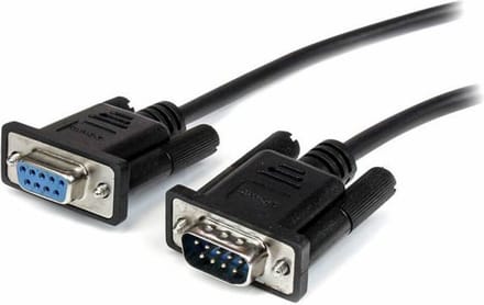 StarTech.com Zwarte straight-through DB9 RS232 seriële kabel