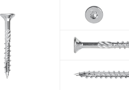 Wovar Spaanplaatschroeven Verzinkt 5 x 40 mm Torx 20 Deeldraad | Doos 200 Stuks