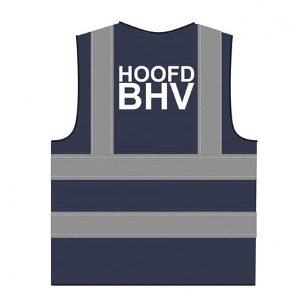 Hoofd BHV hesje RWS marineblauw