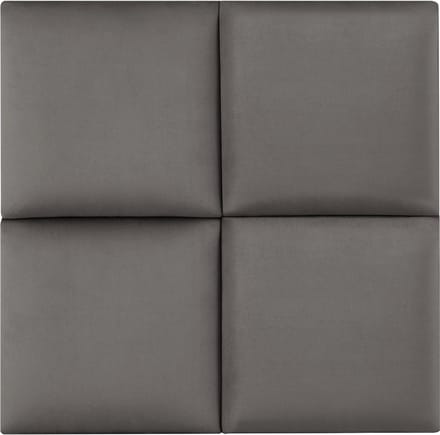 Gestoffeerde wandpanelen Carpino set van 4 fluweel 30x30 cm donkergrijs [neu.haus]