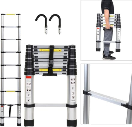 Telescoopladder Aluminium - Vouwladder - 2.6M