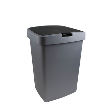 Sunware - Delta prullenbak klep 50L grijs / zwart - 39,7 x 34,5 x 56,4 cm