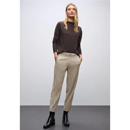 Gemêleerde broek met detail