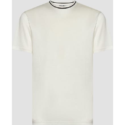t-shirt met detail kraag man wit