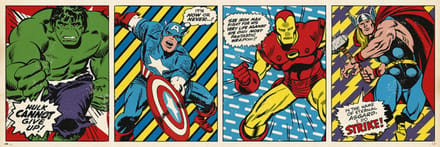 Poster Marvel Comics - Triptico 158x53cm