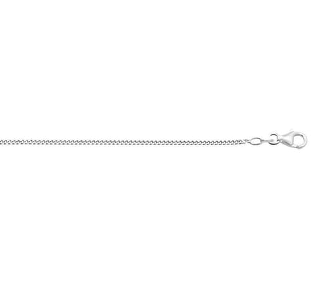 YO&NO - Ketting - Witgoud - Gourmet - 1,4 mm - 60cm - 585 goud