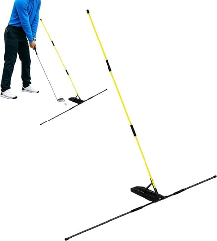 Golfuitlijningsstokken - Swingtrainer - Golf Oefenen - Verstelbare Swingpad - 105 cm - Geel