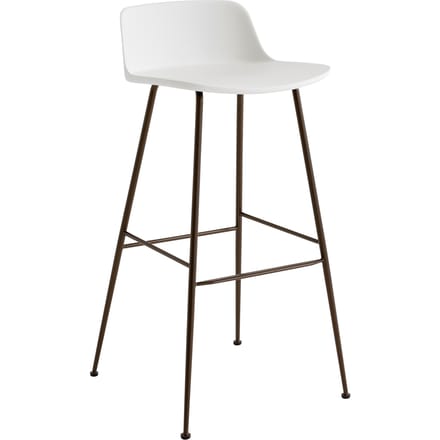 &Tradition Rely Barstoel HW81 & HW86 - wit - gebronsd - Hoogte 88,5 cm