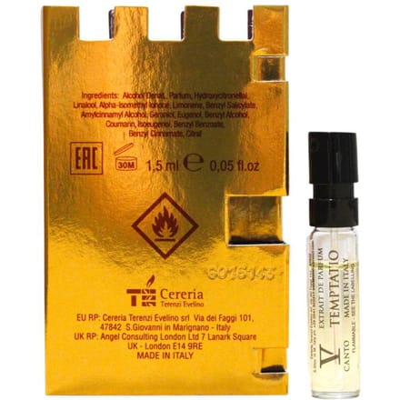 V Canto, Temptatio, Extrait De Parfum, Unisexe, 1,5 ml *Échantillon