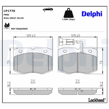 Remblokset DELPHI LP1776