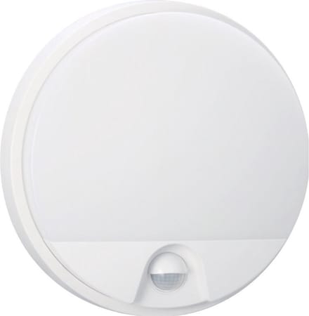 LED Tuinverlichting met Bewegingssensor - Hoktan - Wandlamp Buiten - 15W - Natuurlijk Wit 4200K - Mat Wit - Rond