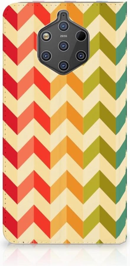 Nokia 9 PureView Hoesje met Magneet Zigzag Multi Color