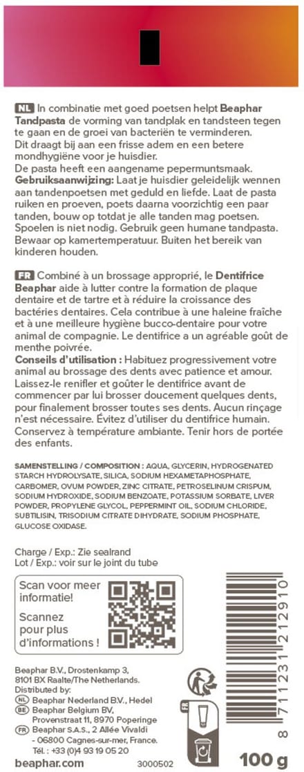 Beaphar Tandpasta Pepermunt & Peterselie - 6 x 100 gr - Voordeelverpakking
