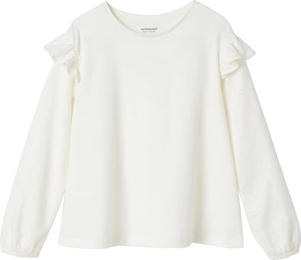 Vertbaudet T-shirt BASICS met lange mouwen en ruches voor meisjes