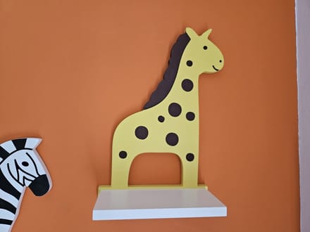 Moliland Serie - Giraffenplank - Handgeschilderd - 3D-Constructie - Exotische Decoratie