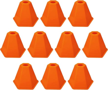 Sport Pylonnen - Trainingsmarkeringen - Agility Training - Hoge Zichtbaarheid - Set van 10 - Oranje