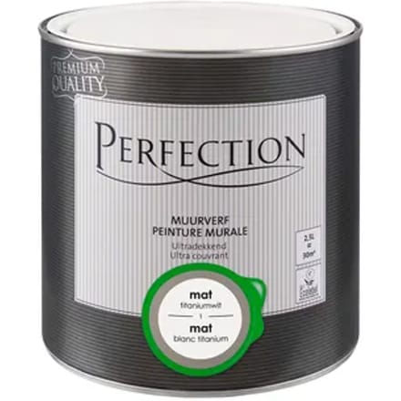 Perfection Ultradekkend Muurverf - Mat - Titaniumwit - 2,5l