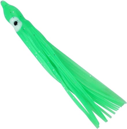 10-delige rubberen visaas in mini formaat - Squid vorm voor buitenvissen (groen)