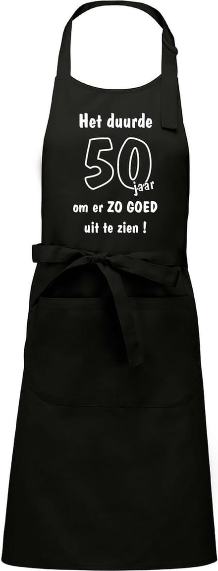 Mijncadeautje - Keukenschort - BBQ schort - Het duurde 50 jaar - zwart