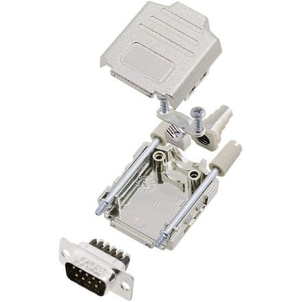 Amphenol L17DPPK09-M+L717DE09PST D-sub male connectorset 180 ° Aantal polen: 9 Schroeven 1 stuk(s)