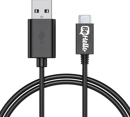BeHello Oplader met USB-C oplaadkabel 2.1 Ampère Zwart