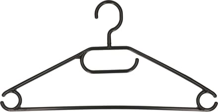 Storage solutions Kledingkast kledinghangers pakket - 30x stuks - stevig kunststof - zwart