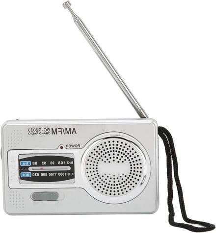 Draagbare Radio - Mini Transistor - Onderweg Muziek - Batterij Aangedreven - Compact Formaat - Zwart