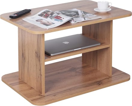 Salontafel met opbergruimte | 69 x 45 x 50 cm | Eiken Wotan