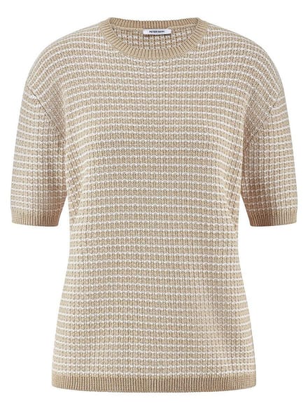 Trui ronde hals Van Peter Hahn beige