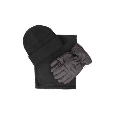 Mountain Warehouse Dames/Hoeden-Handschoenen-Sjaal-Set (Zwart)