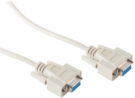 Seriële RS232 kabel 9-pins SUB-D (v) - 9-pins SUB-D (v) / gegoten connectoren - 1,8 meter