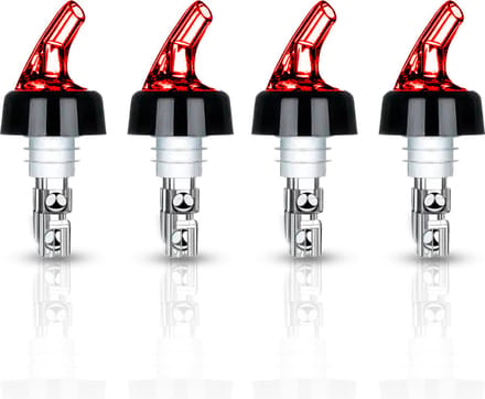 Precisie Schenktuit (4CL) Kogel maatschenker 4 Stuks - Kogelschenktuit 40 ml voor Horeca - Rood
