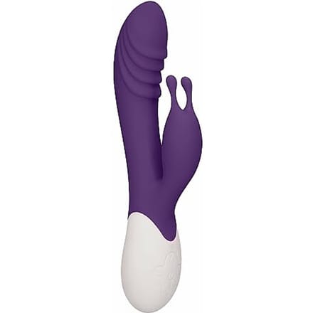 Heat Ignite Oplaadbare G Spot Rabbit Vibrator met Verwarmingsfunctie - Paars