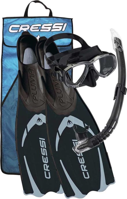Cressi Kit Pluma Perla Pluma Gamma Zwart EU 45-46