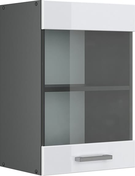 Vicco R-Line Glazen keukenkast – 40 cm Wit Hoogglans