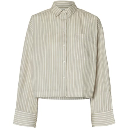 Oversized overhemdblouse van pure biologische katoen model 'Astha'