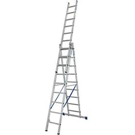 Multifunctionele ladder van aluminium 3 x 9 sporten