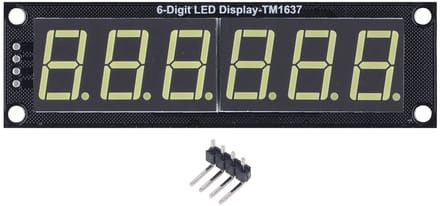 Allecto - LED Display Module - Digitale Weergave - 6 Digit 7 Segment - Wit - Klok en Meer - Geschikt voor Klokken - Kleur Wit
