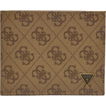 GUESS Leren Portemonnee Mito Billfold Coin Wallet Beige / Brown Lichtbruin