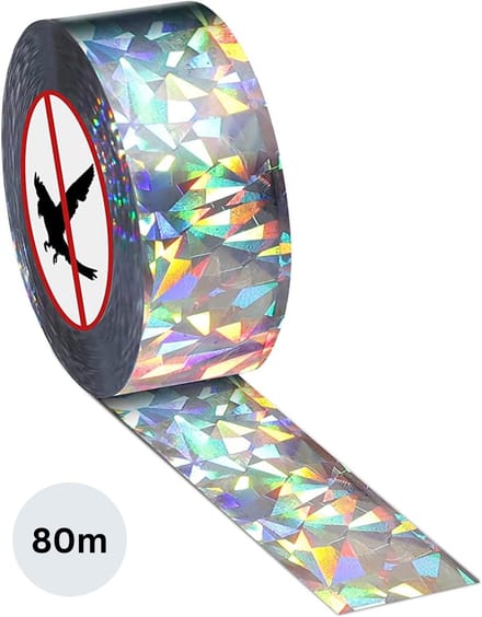 Jooier reflecterende vogelafweer tape 80 m - 2,4 cm breed