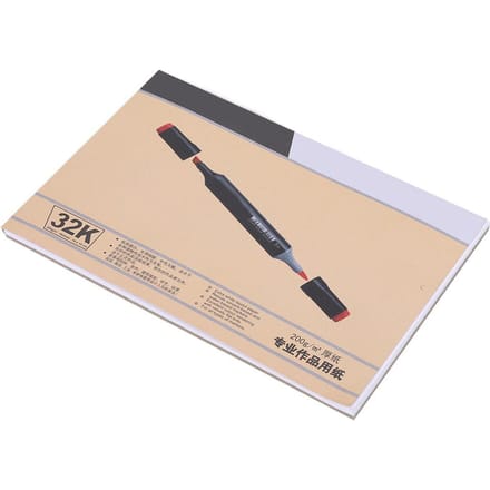 Marker Pad Tekenpapier Notitieboek Waterverf Schetsboek Kunstenaar Student Benodigdheden 32K beige