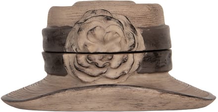 Clayre & Eef Sieradendoos Hoed Ø 22x11 cm Bruin Kunststof