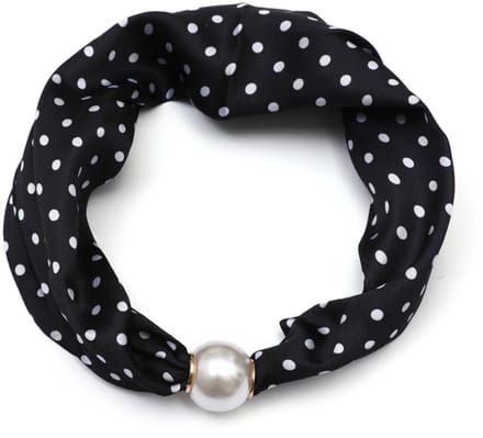 Sjaal met Polkadotdessin en Magnetische Parelsluiting